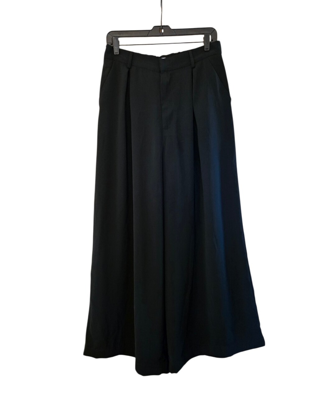 Tronjori Wide Leg Palazzo Pants Black High Waisted Flowy Size Medium